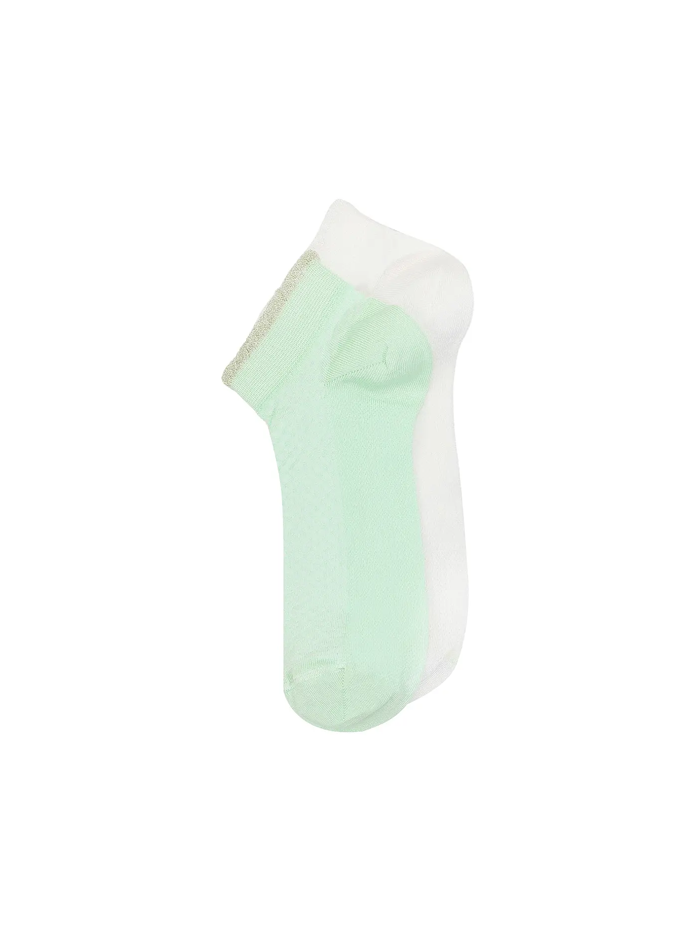 OOLEY | Socken 2er Pkg. ELEGANT S. Offwhite | hellgrün